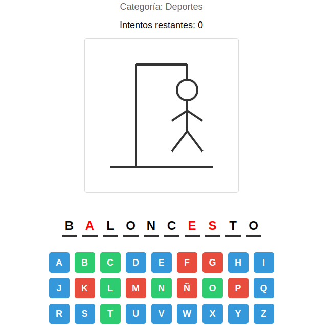 Juego Ahorcado - Centro de Juegos Ligolandia